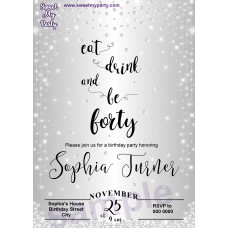 50th Sparkly diamonds Birthday Invitation,50th Diamonds shower silver Birthday Invitation,(13ab) 50th Sparkly diamonds Birthday Invitation,50th Diamonds shower silver Birthday Invitation,(13ab)